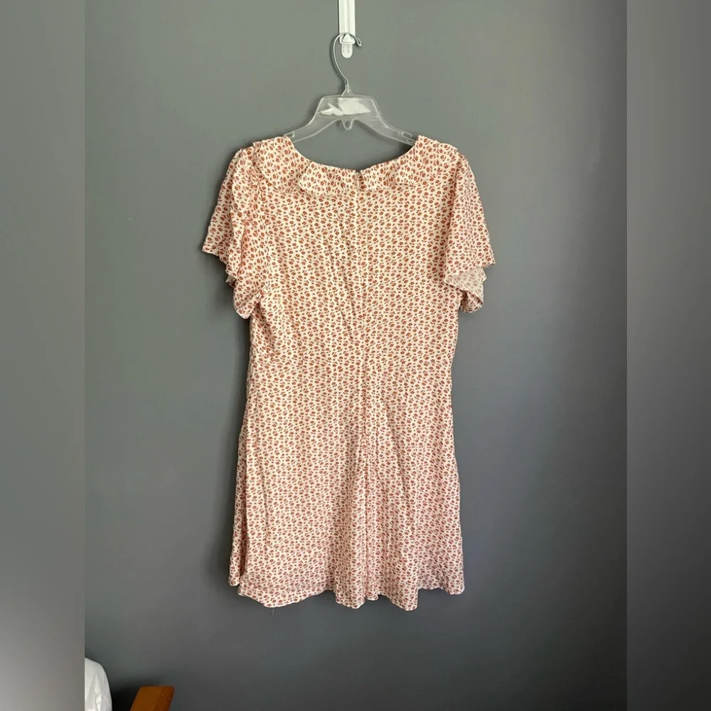 NWT Madewell Ruffle Flutter Sleeve Dress in Cutout Blooms Size 10 - Picture 5 of 7